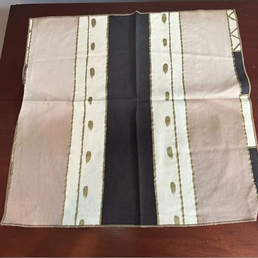 African Tribal Casual Unbranded Brown Black Cloth  Napkins Set 4 Abstract Print